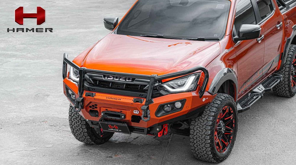 HAMER 4X4 KING SERIES PLUS BULL BAR FOR ISUZU DMAX ( 2021 PRESENT ) No Limit 4x4